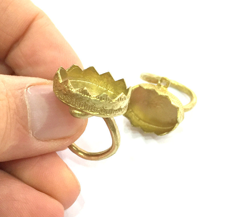 Raw Brass Adjustable Ring Blank  (18x13mm Blank) G3324