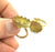 Raw Brass Adjustable Ring Blank  (18x13mm Blank) G3324