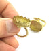 Raw Brass Adjustable Ring Blank  (18x13mm Blank) G3324