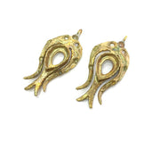 Raw Brass Tulip Pendant  G3300