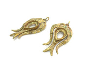 Raw Brass Tulip Pendant  G3300