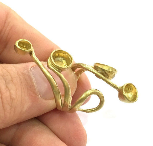 Raw Brass Adjustable Ring Blank (5mm,7mm,8mm,10mm Blank)  G3332