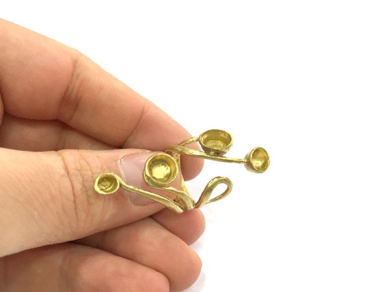 Raw Brass Adjustable Ring Blank (5mm,7mm,8mm,10mm Blank)  G3332