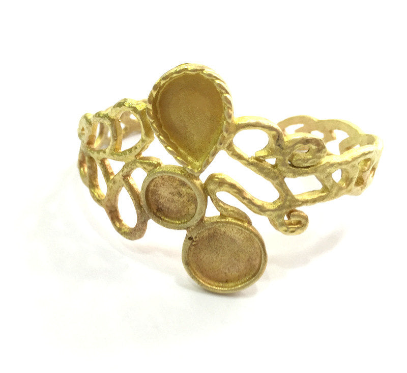 Raw Brass Adjustable Bracelet Blank Components Findings G3303