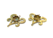Raw Brass Mountings , Bezel Settings,Cabochon Base , Blank G3336