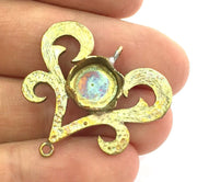Raw Brass Mountings , Bezel Settings,Cabochon Base , Blank G3336