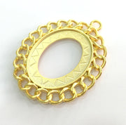 Gold Plated Metal Blank , Mountings , Findings  64x48 mm (40x30 mm blank)  G3340