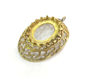 Raw Brass Mountings , Bezel Settings,Cabochon Base , Blank G3317