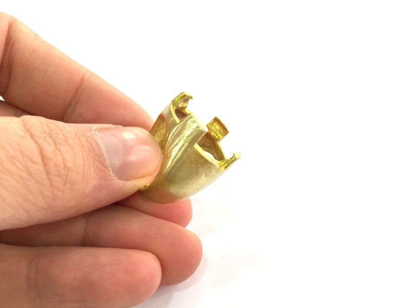 Raw Brass Adjustable Ring Blank (18mm Blank)  G3319