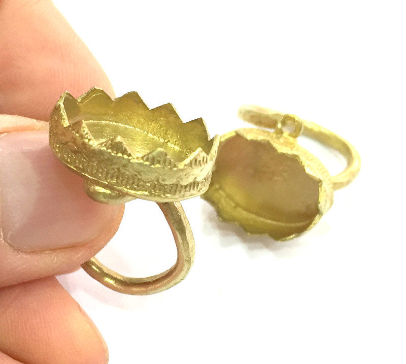 Raw Brass Adjustable Ring Blank  (18x13mm Blank) G3324