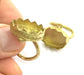 Raw Brass Adjustable Ring Blank  (18x13mm Blank) G3324