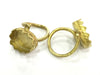 Raw Brass Adjustable Ring Blank  (18x13mm Blank) G3324