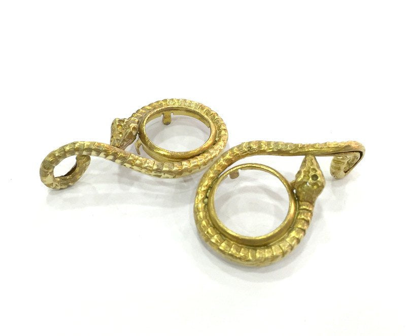 Raw Brass Mountings , Bezel Settings,Cabochon Base , Blank G3329