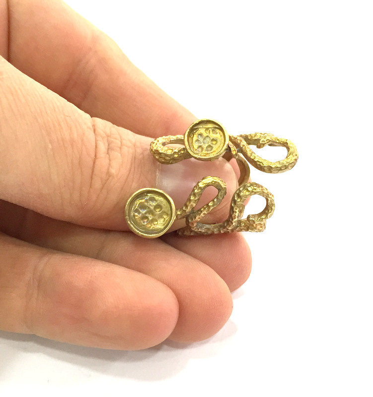 Raw Brass Adjustable Ring Blank  (6mm Blank) G3335