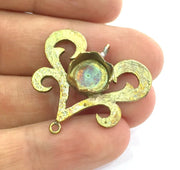 Raw Brass Mountings , Bezel Settings,Cabochon Base , Blank G3336