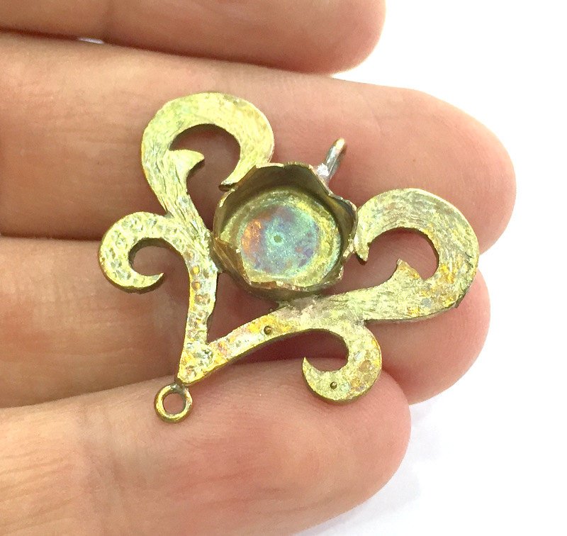 Raw Brass Mountings , Bezel Settings,Cabochon Base , Blank G3336