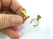 Raw Brass Adjustable Ring Blank (6mm Blank)  G3338