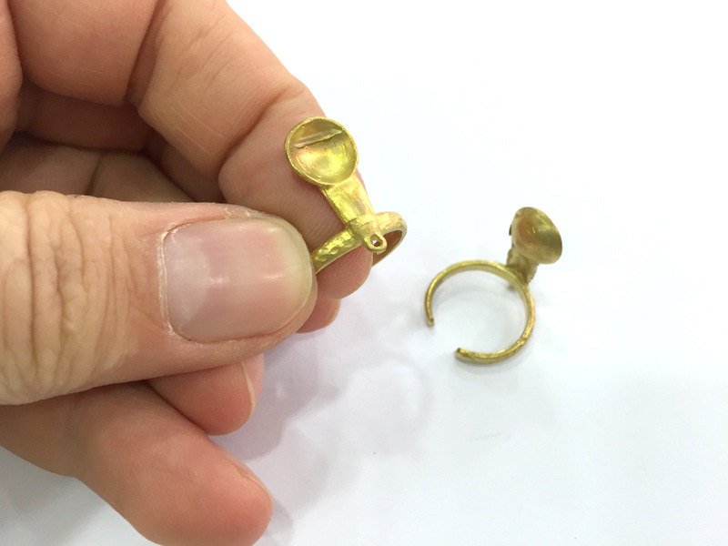Raw Brass Adjustable Ring Blank (6mm Blank)  G3338