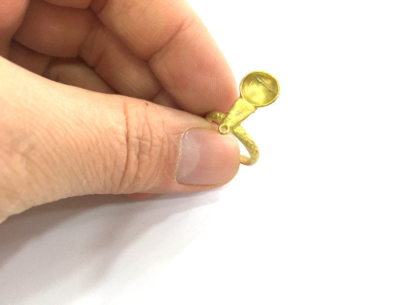 Raw Brass Adjustable Ring Blank (6mm Blank)  G3338