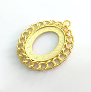 Gold Plated Metal Blank , Mountings , Findings  64x48 mm (40x30 mm blank)  G3340