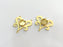 Gold Plated Brass Mountings ,  Blanks  33x30 mm (10 mm blank) G3353