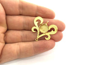 Gold Plated Brass Mountings ,  Blanks  33x30 mm (10 mm blank) G3354