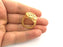 Adjustable Ring Blank   (18mm Blank) , Gold Plated Brass G3349