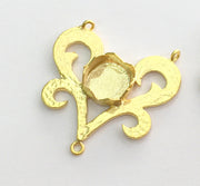 Gold Plated Brass Mountings ,  Blanks  33x30 mm (10 mm blank) G3353