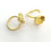 Adjustable Ring Blank (18x13mm Blank) , Gold Plated Brass G3366