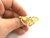 Adjustable Ring Blank (8mm Blank) , Gold Plated Brass G3383