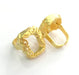 Ring Blank Base Bezel Setting Adjustable Ring Blank,(20x14mm Blank) , Gold Plated Brass G3384