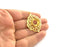 Gold Plated Brass Mountings ,  Blank 45x34mm (14mm blank) G3385