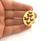 Gold Plated Brass Mountings ,  Blank 35x28mm (33x26 mm blank) G3368