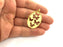 Gold Plated Brass Mountings ,  Blank 35x28mm (33x26 mm blank) G3368