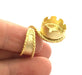 Adjustable Ring Blank  (14mm Blank) , Gold Plated Brass G3370