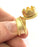 Adjustable Ring Blank  (14mm Blank) , Gold Plated Brass G3370