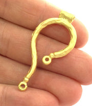1 Pc (46x24mm) Gold Plated Brass Pendant  G3380