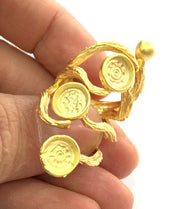 Adjustable Ring Blank (8mm Blank) , Gold Plated Brass G3383