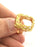 Ring Blank Base Bezel Setting Adjustable Ring Blank,(20x14mm Blank) , Gold Plated Brass G3384