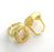 Ring Blank Base Bezel Setting Adjustable Ring Blank,(20x14mm Blank) , Gold Plated Brass G3384