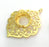 Gold Plated Brass Mountings ,  Blank 45x34mm (14mm blank) G3385