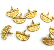 4 Raw Brass Charms 15x13 mm G3392