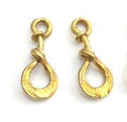 4 Raw Brass Knot Charms 18x13 mm G3399