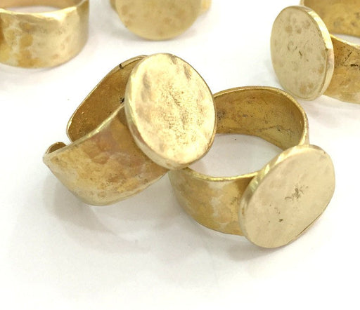 Raw Brass Adjustable Ring Findings (15mm Blank) G3407