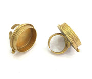 Raw Brass Adjustable Ring Blank  (24mm Blank)   G3410