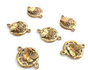 2 Raw Brass Butterfly Charms 18x13 mm G3393