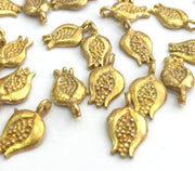 10 Raw Brass Flower Charms 15x8 mm G3398
