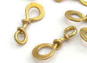 4 Raw Brass Knot Charms 18x13 mm G3399