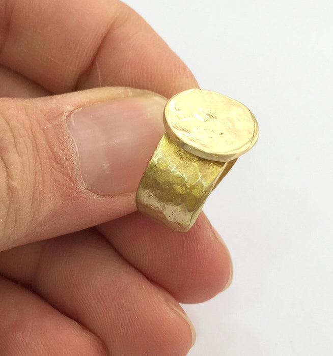 Raw Brass Adjustable Ring Findings (15mm Blank) G3407