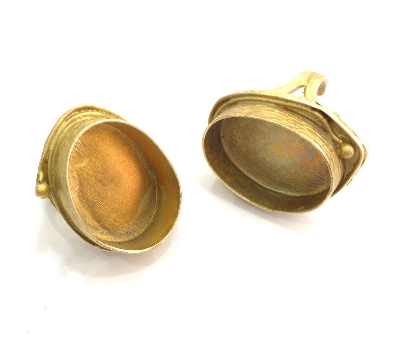 Raw Brass Adjustable Ring Blank (25x18mm Blank) G3409